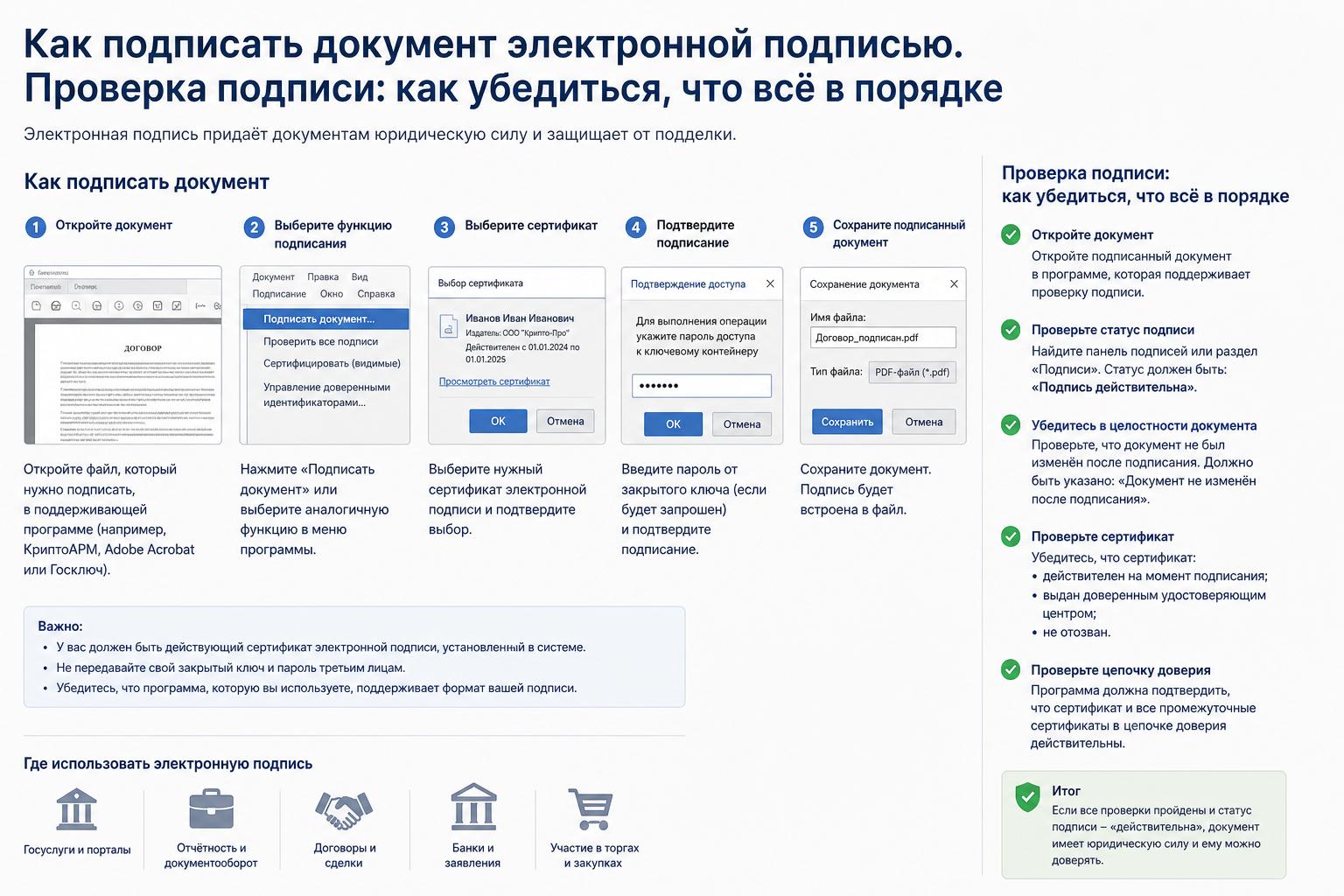 Проверка подписи: как убедиться, что всё в порядке